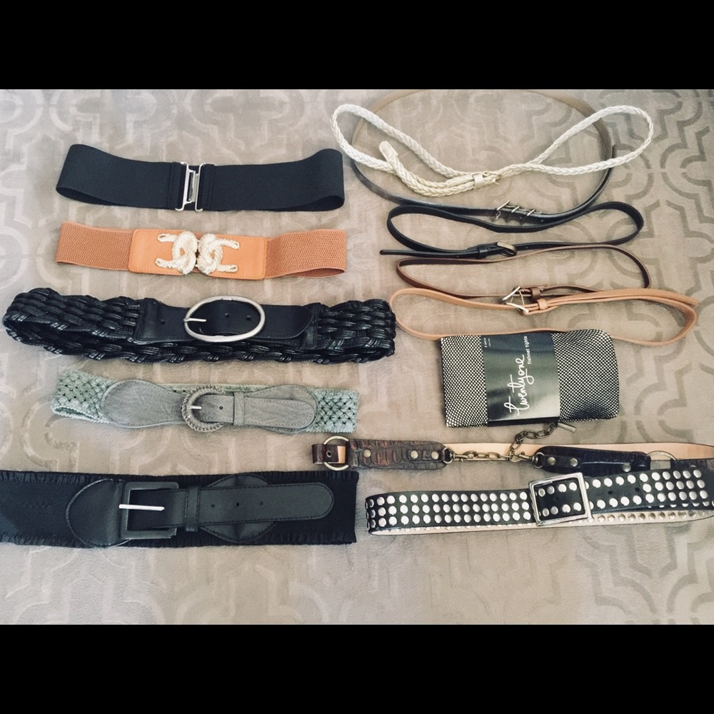 12 fashion belts, plus NWT fish net legging